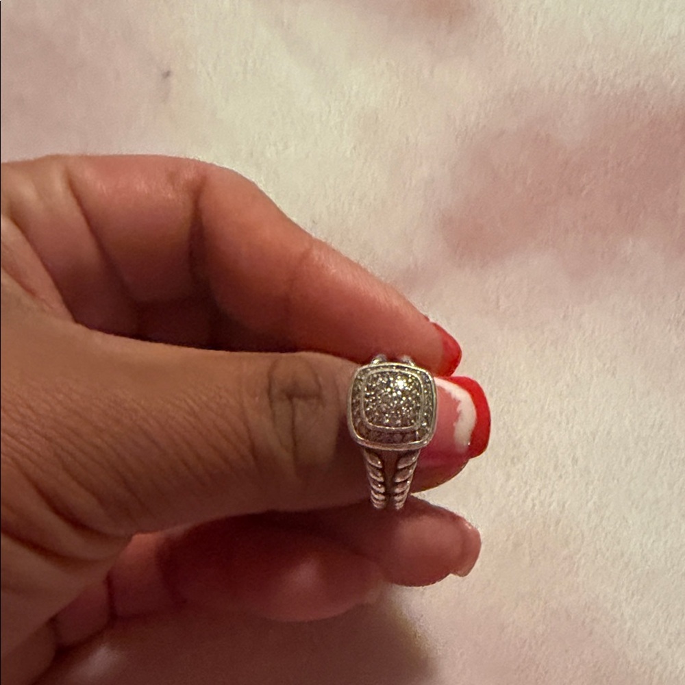 David Yurman Silver and Diamond Ring